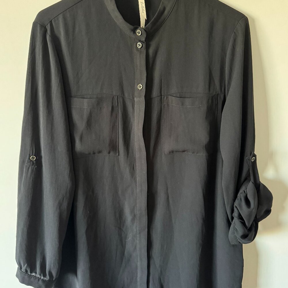 Bellatrix from Anthropologie Black Button-Down Blouse